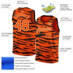 Personalized Orange Cream 3D Pattern Design Tiger Print Authentic Basketball Jersey Team Custom Name and Number