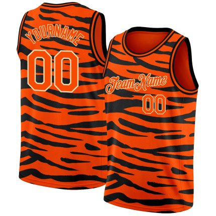 Personalized Orange Cream 3D Pattern Design Tiger Print Authentic Basketball Jersey Team Custom Name and Number