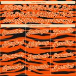 Personalized Orange Cream-Black 3D Pattern Design Tiger Print Performance Golf Polo Shirt Team Custom Name and Number