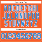 Personalized Orange Electric Blue-White Mesh Authentic Throwback Baseball Jersey Team Custom Name and Number