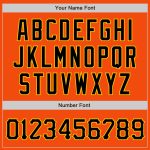 Personalized Orange Gold Pinstripe Black-Gold Authentic Baseball Jersey Team Custom Name and Number