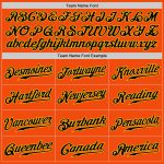 Personalized Orange Gold Pinstripe Black-Gold Authentic Baseball Jersey Team Custom Name and Number