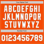 Personalized Orange Gray Pinstripe White Two-Button Unisex Softball Jersey Team Custom Name and Number