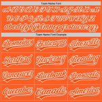 Personalized Orange Gray-White Authentic Throwback Baseball Jersey Team Custom Name and Number