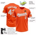 Personalized Orange Gray-White Two-Button Unisex Softball Jersey Team Custom Name and Number