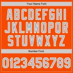 Personalized Orange Gray-White Two-Button Unisex Softball Jersey Team Custom Name and Number