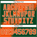 Personalized Orange Green-White 3D Pattern Design Abstract Brush Stroke Authentic Baseball Jersey Team Custom Name and Number