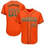 Personalized Orange Green-White Authentic Drift Fashion Baseball Jersey Team Custom Name and Number