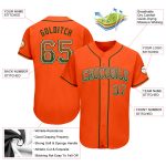 Personalized Orange Green-White Authentic Drift Fashion Baseball Jersey Team Custom Name and Number