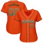 Personalized Orange Green-White Authentic Drift Fashion Baseball Jersey Team Custom Name and Number