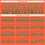 Personalized Orange Green-White Authentic Drift Fashion Baseball Jersey Team Custom Name and Number