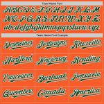 Personalized Orange Green-White Authentic Sleeveless Baseball Jersey Team Custom Name and Number
