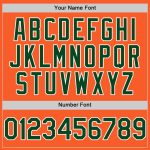 Personalized Orange Green-White Authentic Sleeveless Baseball Jersey Team Custom Name and Number