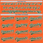 Personalized Orange Green-White Authentic Throwback Baseball Jersey Team Custom Name and Number