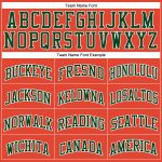 Personalized Orange Green-White Authentic Throwback Basketball Jersey Team Custom Name and Number