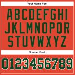 Personalized Orange Green-White Authentic Throwback Basketball Jersey Team Custom Name and Number