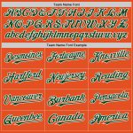 Personalized Orange Green-White Line Authentic Baseball Jersey Team Custom Name and Number