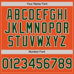 Personalized Orange Green-White Line Authentic Baseball Jersey Team Custom Name and Number