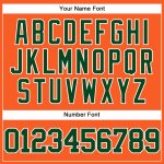Personalized Orange Green-White Mesh Authentic Throwback Baseball Jersey