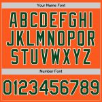 Personalized Orange Green-White Mesh Authentic Throwback Baseball Jersey Team Custom Name and Number