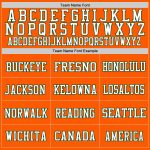 Personalized Orange Green-White Mesh Authentic Throwback Football Jersey Team Custom Name and Number