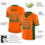 Personalized Orange Green-White Mesh Drift Fashion Football Jersey Team Custom Name and Number