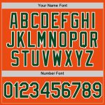 Personalized Orange Green-White Performance T-Shirt Team Custom Name and Number