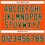 Personalized Orange Green-White Performance Vapor Golf Polo Shirt Team Custom Name and Number