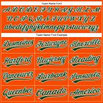 Personalized Orange Green-White Performance Vapor Golf Polo Shirt Team Custom Name and Number