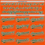 Personalized Orange Green-White Two-Button Unisex Softball Jersey