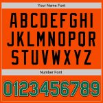 Personalized Orange Kelly Green Cream-Black Bomber Full-Snap Varsity Letterman Jacket Team Custom Name and Number