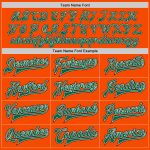 Personalized Orange Kelly Green Cream-Black Bomber Full-Snap Varsity Letterman Jacket Team Custom Name and Number