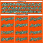 Personalized Orange Kelly Green Pinstripe Kelly Green-Black Authentic Baseball Jersey Team Custom Name and Number