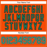 Personalized Orange Kelly Green Pinstripe Kelly Green-Black Authentic Baseball Jersey Team Custom Name and Number