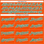 Personalized Orange Kelly Green Pinstripe Kelly Green-White Authentic Baseball Jersey Team Custom Name and Number