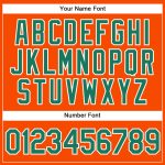 Personalized Orange Kelly Green Pinstripe Kelly Green-White Authentic Baseball Jersey Team Custom Name and Number