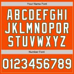 Personalized Orange Kelly Green Pinstripe White Two-Button Unisex Softball Jersey Team Custom Name and Number
