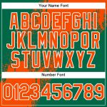 Personalized Orange Kelly Green-White 3D Pattern Design Abstract Brush Stroke Authentic Baseball Jersey Team Custom Name and Number