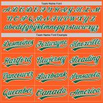 Personalized Orange Kelly Green-White Authentic Throwback Baseball Jersey Team Custom Name and Number