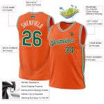 Personalized Orange Kelly Green-White Authentic Throwback Basketball Jersey