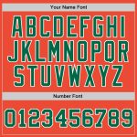 Personalized Orange Kelly Green-White Authentic Throwback Basketball Jersey Team Custom Name and Number