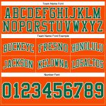 Personalized Orange Kelly Green-White Authentic Throwback Basketball Shorts Team Custom Name and Number