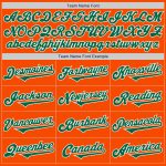 Personalized Orange Kelly Green-White Authentic Two Tone Baseball Jersey Team Custom Name and Number