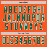 Personalized Orange Kelly Green-White Hockey Jersey Team Custom Name and Number