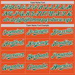 Personalized Orange Kelly Green-White Line Authentic Baseball Jersey Team Custom Name and Number