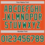 Personalized Orange Kelly Green-White Line Authentic Baseball Jersey Team Custom Name and Number