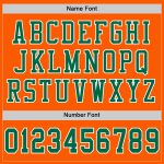 Personalized Orange Kelly Green-White Mesh Authentic Football Jersey Team Custom Name and Number