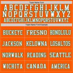 Personalized Orange Kelly Green-White Mesh Authentic Football Jersey Team Custom Name and Number