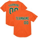 Personalized Orange Kelly Green-White Mesh Authentic Throwback Baseball Jersey