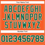 Personalized Orange Kelly Green-White Mesh Authentic Throwback Baseball Jersey